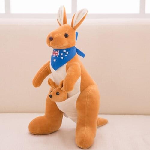 1pc Cute Plush Toy Lovely Parent Kid Kangaroo Soft Stuffed Doll Plush Toy Decoration Girls Kids Birthday Christmas Gifts