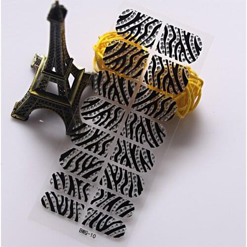 100packs excellent quality 3D glitter Crystal diamond nail sticker bling metal nail wraps patch free shipping