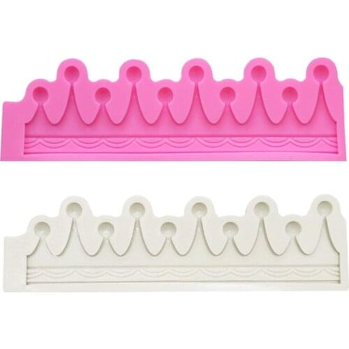 3D Circle Crown Fondant Mold Crown Silicone Sugarcraft Mold Fondant Mold Cake Decoration Tools Polymer Clay Molds