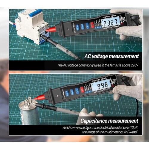 A3003 Digital Multimeter Pen Type Meter 4000 Counts Contact Voltage Hz Resistance Tool Non Capacitance Tester AC/DC A0D3