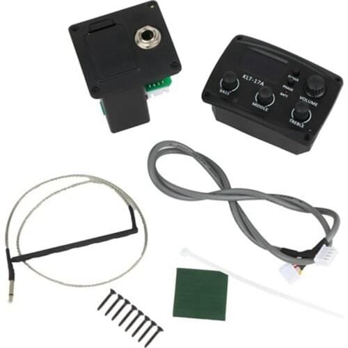 Acoustic Guitar EQ Preamp with Digital Procedding Tuner 3 Band EQ Equalizer with Tuner Guitar Pickup