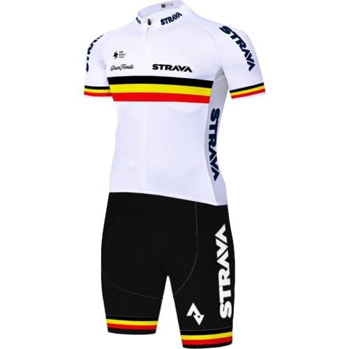 Belgium Strava cycling jersey men cycling skinsuit ​20D gel triathlon suit quick dry uniforme ciclismo Summer ropa de ciclismo