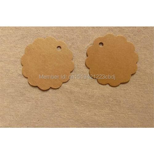 Free shipping dia.6cm blank round shape kraft paper hang tag/Blank decoration cardboard/DIY kraft paper tags
