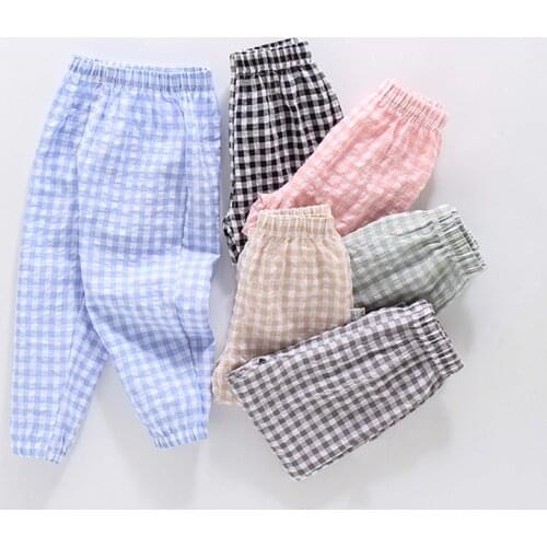 Toddler Girls Pants Plaid Pattern Girls Pants Casual Style Pants Kids Spring Autumn Kids Clothes