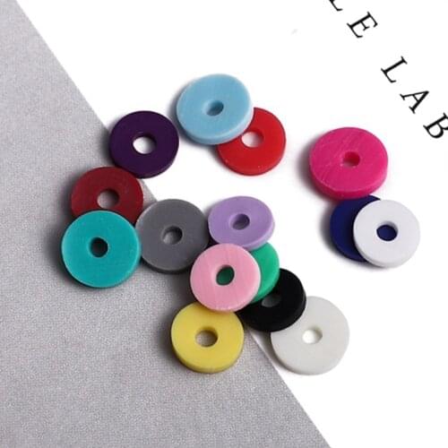 10Strips Bead for Jewellery Bracelet Necklace Making Flat Round Loose Beads Polymer Clay DIY Clothing Accessories 6XDA