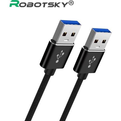 Dual Type A to Type A Data USB2.0 Extension Cable 5Gbps Super SpeedSync Cord Cable For Radiator USB 2.0 Data Extension Cable
