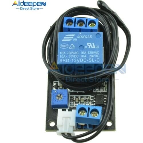 DC 12V 1 Channel Thermistor Relay Module Temperature Controller Temperature Sensor Switch Module Thermostat