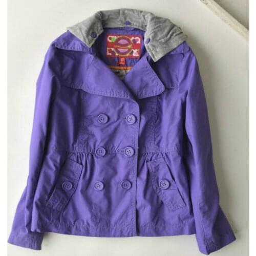 High Quality Girls Spring And Autumn Double-Breasted Windbreaker 3-7 Years Top Kids Clothes