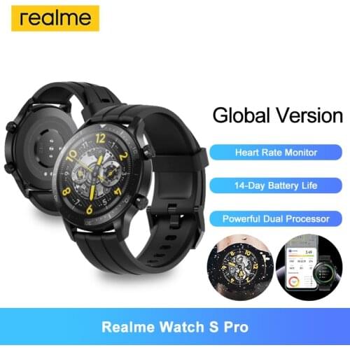 Global Version Realme Watch S Pro SmartWatch 1.39inch Bluetooth 5.0 Heart Rate Monitor 5ATM Water Resistant 420 mAh Smart Watch