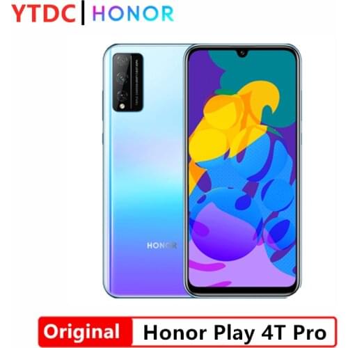 Honor Play 4T Pro Mobile Phone 6.3 inch Kirin 810 Octa Core Android 9 in-screen 22.5W Super Charger 4000mAH Battery OLED Screen
