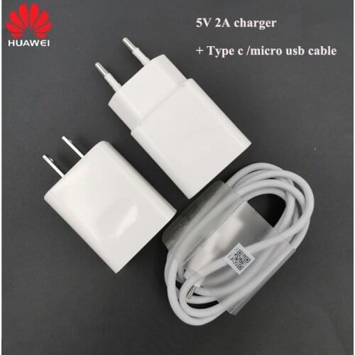 Huawei Original 5V 2A Fast Charger Micro Type-C USB Cable For Huawei P9 P8 P6 P7 Plus Lite Honor 8 9 Mate 8 10 Nova 2 2i 3 3i 5