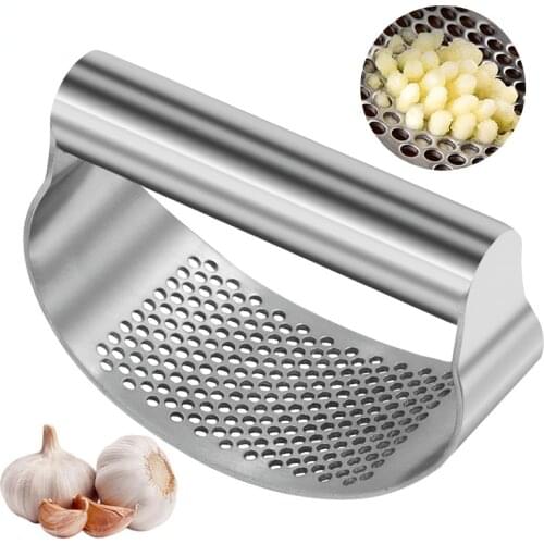 Stainless Steel Ring Garlic Press Meshed Garlic Device Household Manual Garlic Press Garlic Press Kitchen Tool Gadget