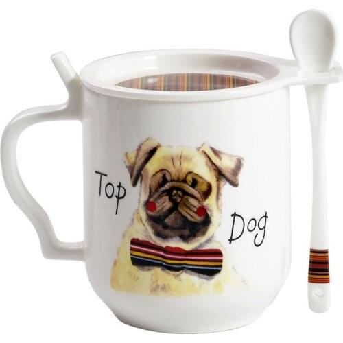 Creative Animal Coffee Mug Bone 45 Percent Kawaii Cup Couple Travel Cup Ceramic Coffee Cup Set Mugs Kitchen Dining Bar