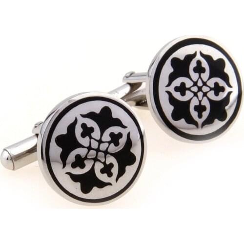 Stainless Steel Series Mahogany Single Decorative Pattern Male Nail Sleeve 230093 Cuff Links