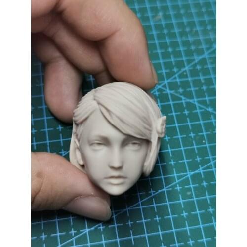 1/6 Scale Pure Girl Beautiful Women Unpainted Head for Toys Gifts DIY