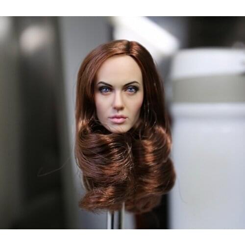 1/6 scale female head shape for 12" action figure doll accessories Angelina Jolie head carved not include the body and clothes