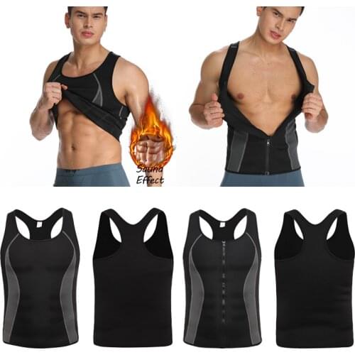 2020 new Mens Sauna Vest Shapewear Ultra Shaper Shirt Man Black Waist Cincher Men Shaper Slimming Waist Trainer Corsets