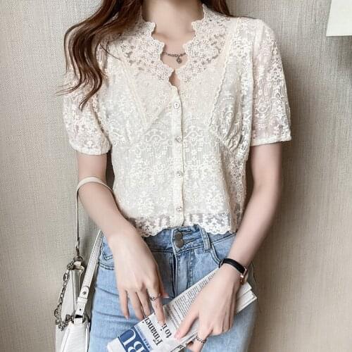 OLOEY Lace Blouses