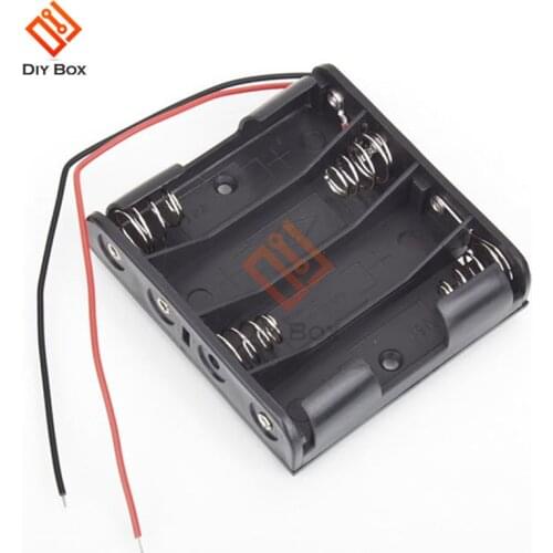 AA Battery Holder 1.5V Battery Storage Box Case with Lead Wire for Power Bank DIY Easy Soldering 1/2/3/4/5 Slot