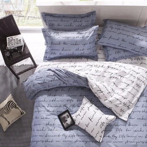 Love Letter Zip Open Single Queen King Size Bed Set Pillowcase Quilt Duvet Cover