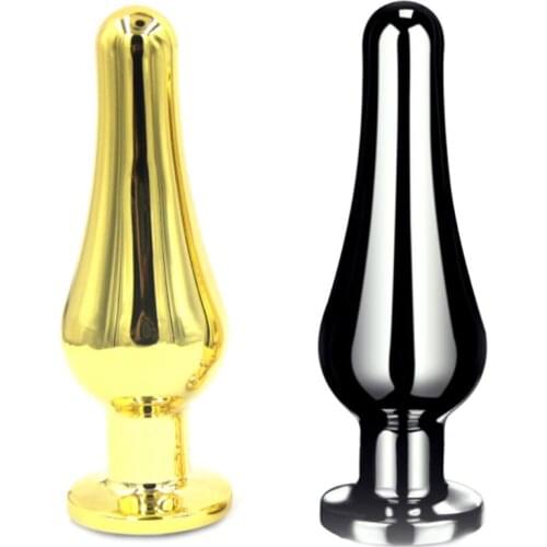 2 Colors Stainless Steel Anal Plug Adult Sex Toys Butt Stimulation for Women Men Couples S M L