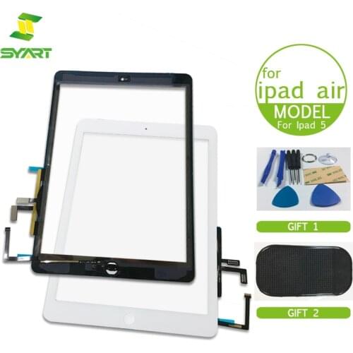SYART Original adhesive for ipad 5 Touch Screen Glass Digitizer Replacement For iPad air Front Glass touchscreen