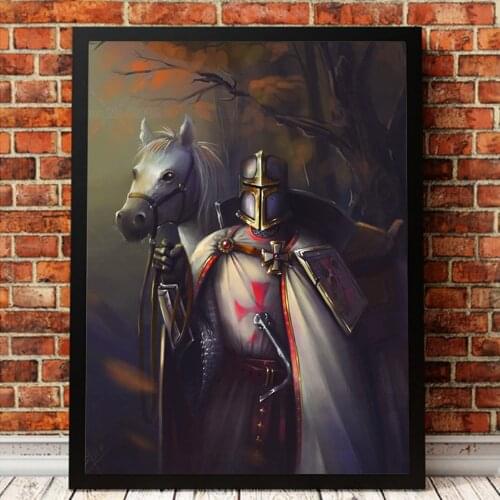 Tempeliers Knights Templar 5d diy Diamond Painting Chevaliers Templiers Full Drill Embroidery Cross Stitch Home Decoration