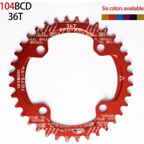 SNAIL Mountain Bike Single Sprocket 104bcd Disc 32T 34T 36T 38T 40T 42T Bicycle Accessories Road Folding Chain Ring Repair Parts