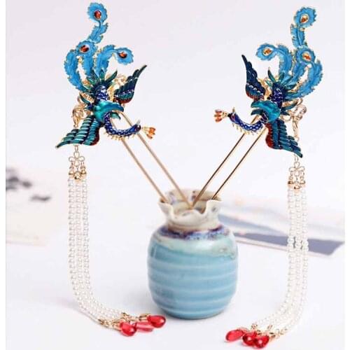 Retro hair accessories tassel step swaying hairpin Ancient hairpin girl disc hairpin clothing accessories Hanfu headdres MA