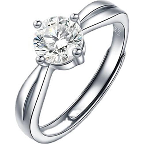 925 Sterling Silver Ring Womens Marriage and Love Diamonds Fashion Luxury Exquisite Original Designer Elegance