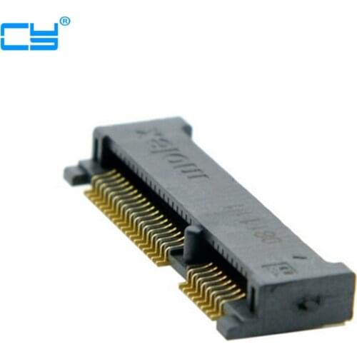 10pcs Mini PCI-E pci express pcie mSATA 52pin 4.0mm Height Receptacle female socket connector adapter Board Mount SMT for SSD
