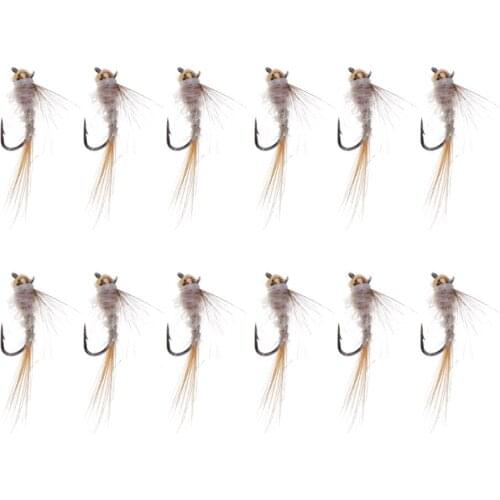 12 Pcs Prince Bead Head Nymph Fly Fishing Flies - One Dozen Wet Flies Fishing Baits for Fisherman