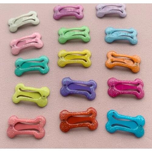 50PC/Lot Biling Bone Shape Dog Clips BB Doggie Hair Clips Hairpin Puppy Pet Cat Grooming Accessories