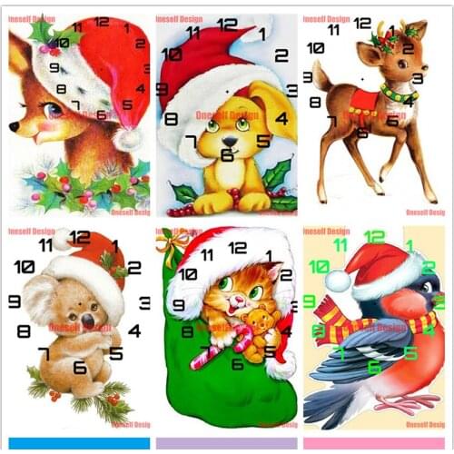 2021 new 5d diamond painting full square animal clock diamond embroidery clock diy diamond mosaic sale clock decoration home