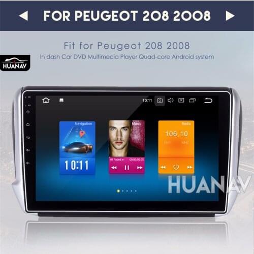 Android 8.0 NO Car DVD player GPS navigation for Peugeot 208 2008 2012-2016 Multimedia Auto Radio player head unit recorder 32GB
