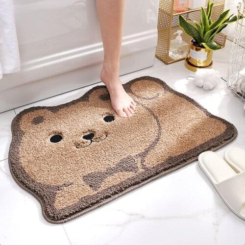 Cat Styling Cartoon Bathroom Mat Anti-Slip Bedroom Floor Carpet Hallway Porch Area Rug Entrance Doormat Bath Mat