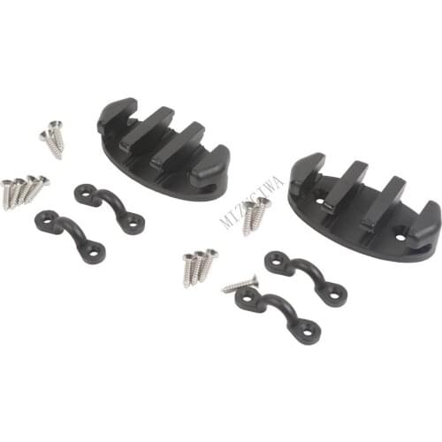 MIZUGIWA Kayak Zig Zag Anchor Cleat 3-1/2 Inch Nylon W/Pad Eyes for Canoes Deck Fishing Boat Marine