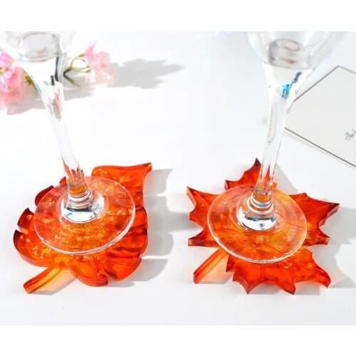DIY Handmade Leaf Coaster Mold Christmas Series Crystal Epoxy Mold Silicone Resin Maple Leaf