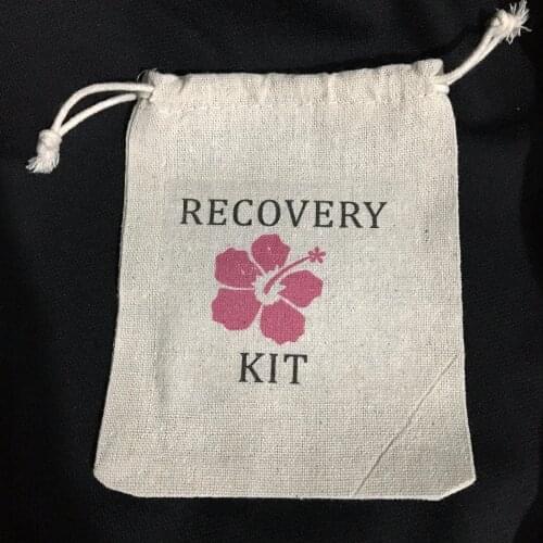 Custom Hawaiian wedding Party Hangover Kits jewelry favor muslin Bags Bachelorette hen bridal shower favors gifts holders