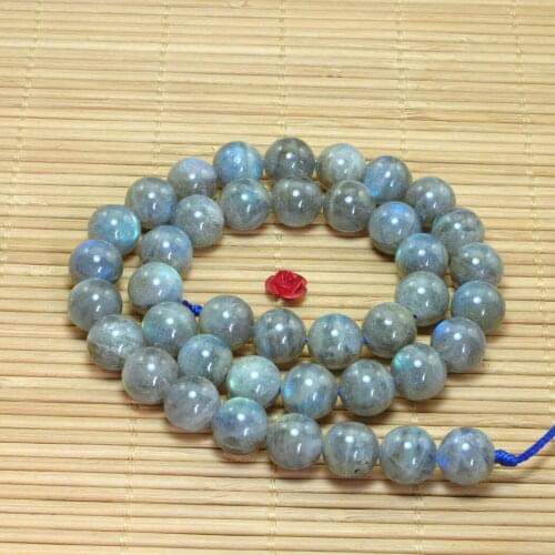 ICNWAY Gemstone Making Jewelry Labradorite Round dull polish Natural Loose Beads DIY Bracelet Necklace Earring 15inch