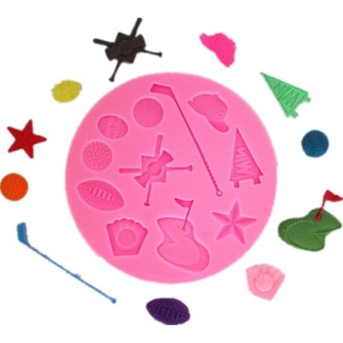 Cake Decorating Tools Sports Sugar Cake Mold Diy Kitchen Pastry Bakery Handmade Chocolate Dessert Decoration Jelly Pudding