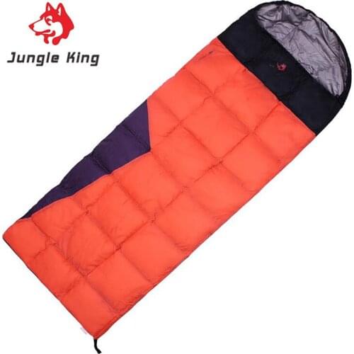 Jungle King 2017 outdoor mountaineering couple camping supplies high quality sleeping bag envelopes 550g duck down -5~10degrees