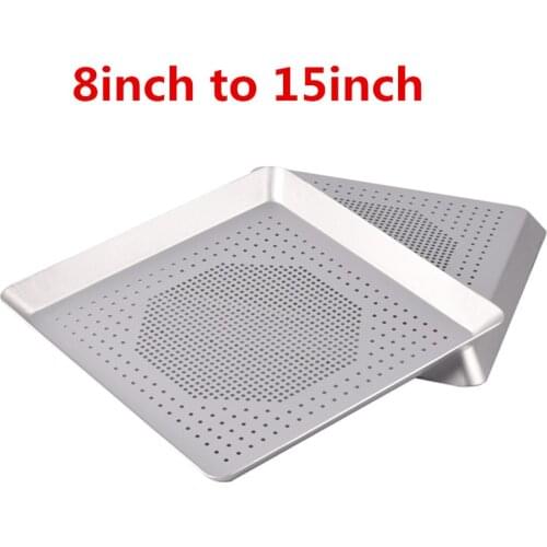 Square Rectangle Pizza Baking Pan Nonstick Pizza hole tray Pan Steel Round Crispy Crust Pizza Oven Tray Perforated Bakeware Tool