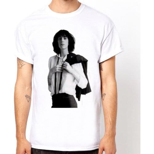 Patti Smith Fashion Unique Classic Cotton Men Round Collar Short Sleeve T-shirt Design Tops Tees