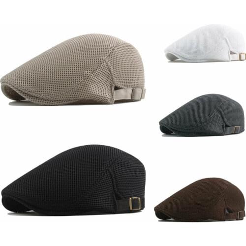 Mens Cotton Ivy Flat Cap Newsboy Women Beret Peaked Cabbie Gatsby Driving Hats Golf Gift