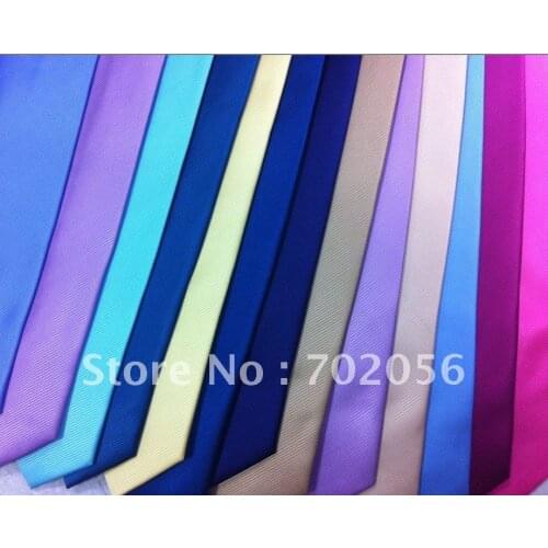 Mens Cravat tie Neck wear Necktie Solid Plain Tie ties mixed color 30pc/lot #2138