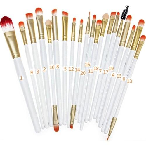 20pcs Professional Makeup Cosmetic Brushes Set For Women Soft Foundation Eyeshadow Eyeliner Lip Brush Tool Accessories