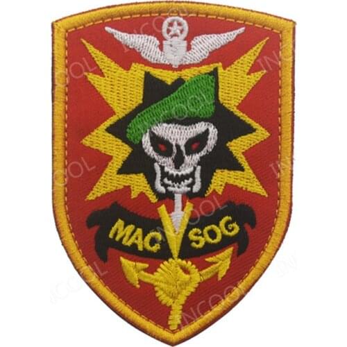 MACV-SOG Embroidery Patch Tactical Military Assistance Command Patch Emblem Badges Appliques Combat Embroidered Patches