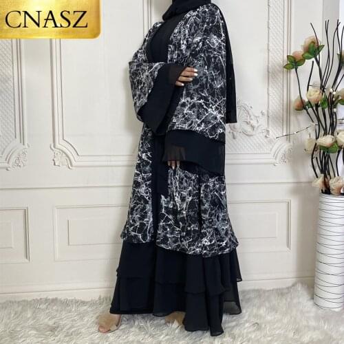 Latest Abayas for Women Muslim Fashion Dubai Size Kimono Modest Clothing Womens Cardigan Beautiful Print Flower Ladies Abaya