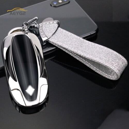 New TPU Car Remote Key Full Cover Case For Tesla Model 3 Model S Car Smart Key Protector Shell Auto Accessories Keychain Holder